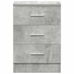 vidaXL Table de chevet Gris béton 38x35x56 cm Bois d'ingénierie