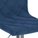 vidaXL Tabourets de bar lot de 2 bleu velours