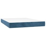 vidaXL Sommier à lattes de lit avec matelas LED Bleu foncé 140x200 cm