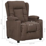 vidaXL Fauteuil inclinable Taupe Tissu
