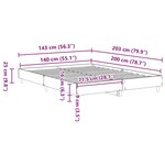 vidaXL Cadre de lit sans matelas blanc 140x200 cm bois d'ingénierie