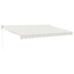 vidaXL Auvent rétractable crème 4x3 m tissu et aluminium