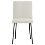 vidaXL Chaises à manger lot de 4 Crème Velours