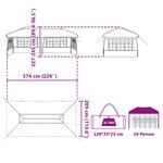vidaXL Tente de fête pop-up 575 x 289 x 245 cm Taupe