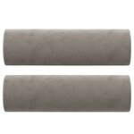 vidaXL Canapé 2 places oreillers et coussins Gris clair 140 cm Velours