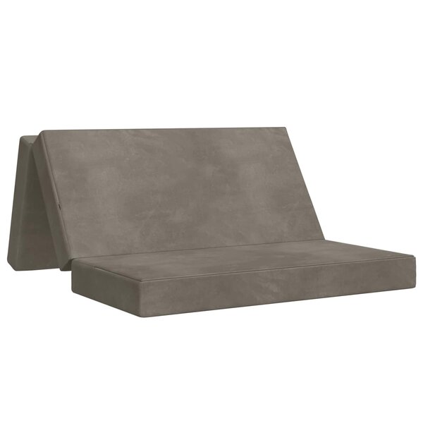 vidaXL Canapé-lit pliable 200 x 67 x 45 cm Gris clair
