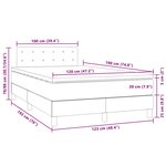 vidaXL Sommier à lattes de lit avec matelas LED vert foncé 120x190 cm