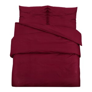 vidaXL Ensemble de housse de couette Bordeaux 225x220 cm Microfibre