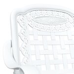 Ensemble de Bistro de Jardin 3 Pièces vidaXL en Aluminium Blanc