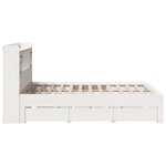 vidaXL Lit bibliothèque sans matelas blanc 140x200 cm bois pin massif