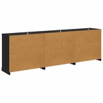 vidaXL Buffets 3 Pièces Chêne noir 70 x 35 5 x 67 5 cm Bois d'ingénierie