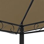 vidaXL Pavillon de jardin et table et bancs 2 5x1 5x2 4m Taupe 180g/m²