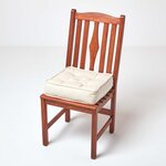 Galette de chaise coussin rehausseur en coton Crème  40 x 40 x 10 cm - HOMESCAPES