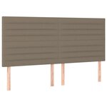 vidaXL Sommier à lattes de lit et matelas et LED Taupe 160x200cm Tissu