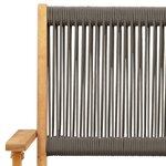 vidaXL Chaises pliables de jardin 4 Pièces gris bois d'acacia massif