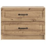 vidaXL Cabinet de chevet Chêne artisanal 62 x 34 5 x 44 5 cm