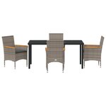vidaXL Ensemble de salle à manger pour jardin 5 Pièces Gris Poly rotin