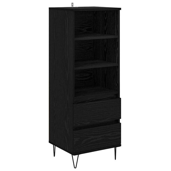 vidaXL Haut Armoire Chêne noir 40 x 36 x 110 cm Bois d'ingénierie