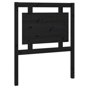 vidaXL Tête de lit Noir 80 5x4x100 cm Bois massif de pin