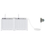 vidaXL Pots de jardin Blanc 80 x 40 x 37.5 cm Acier