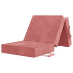 vidaXL Canapé-lit pliable 75 x 67 x 45 cm Rose