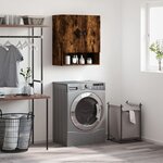 vidaXL Armoire murale chêne fumé 60x31x70 cm bois d'ingénierie