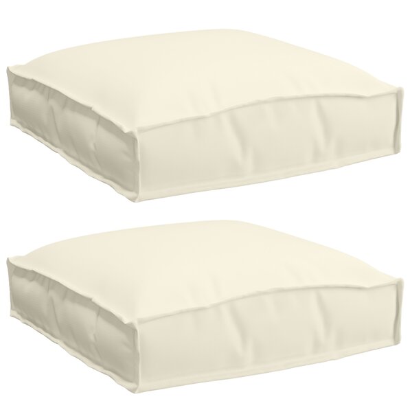 vidaXL Coussins de palette pour siège 2 Pièces Crème 40x40x8 cm Tissu Oxford