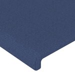 vidaXL Tête de lit avec oreilles Bleu 147x23x118/128 cm Tissu