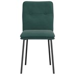 vidaXL Chaises à manger lot de 4 Vert foncé Velours