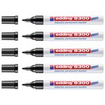 Marqueur Permanent Spécial Industrie 8300 Noir Pointe Ronde 1 5-3 mm x 5 EDDING