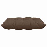 vidaXL Coussins de siège 2 Pièces Marron 40 x 40 x 6 cm tissu