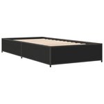 vidaXL Cadre de lit sans matelas noir 90x200 cm