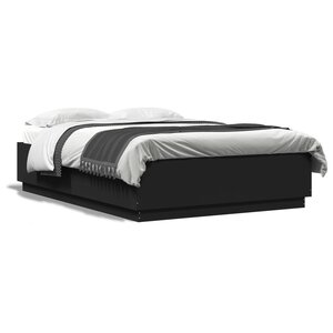 vidaXL Cadre de lit sans matelas noir 160x200 cm