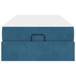 vidaXL Cadre de lit avec matelas avec matelas 2 Pièces Bleu Velours