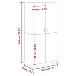 vidaXL Garde-robe chêne artisanal 80x52x180 cm bois d'ingénierie