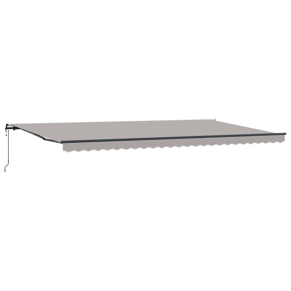 vidaXL Auvent Rétractable Gris clair 600 × 300 cm Tissu et Aluminium