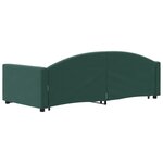 vidaXL Lit de jour avec gigogne sans matelas vert foncé 90x200 cm