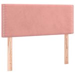 vidaXL Sommier à lattes de lit et matelas LED rose 120x190 cm velours