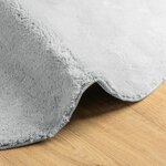 vidaXL Tapis HUARTE à poils courts doux et lavable gris Ø 160 cm