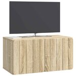 vidaXL Meuble TV mural 59 5 x 31 x 30 cm Chêne Sonoma