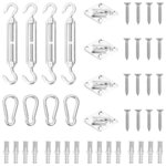 vidaXL Jeu d'accessoires de voile d'ombrage 12 Pièces Acier inoxydable