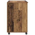 vidaXL Bureau avec roulettes avec tiroir Bois Ancien 91 x 50 x 77 cm