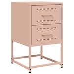 vidaXL Table de chevet rose 36x39x60 5 cm acier