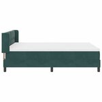 vidaXL Lit à ressorts avec tête de lit Vert foncé 190 x 140 cm Velours