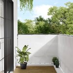 vidaXL Écran de balcon blanc 120x800 cm 100  polyester oxford