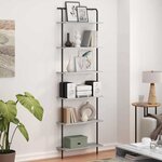 vidaXL Étagère Sonoma gris 60 x 24 x 203 cm Bois d'ingénierie