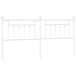vidaXL Tête de lit métal blanc 200 cm