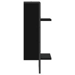 vidaXL Étagère murale avec barre noir 30x25x65 cm