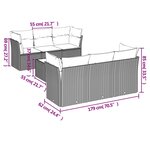 vidaXL Salon de jardin avec coussins 7 Pièces beige résine tressée