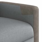 vidaXL Fauteuil de massage inclinable Gris clair Tissu